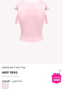 Chic Gathered Tank Top with Tie Shoulders