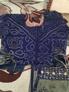 stitch blouse with jaipuri print Beautiful saree