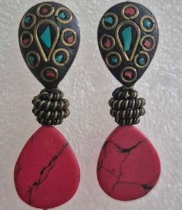 Boho Tribal Dangle Earrings - Unused