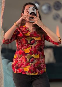 Vibrant Floral Print Kurta