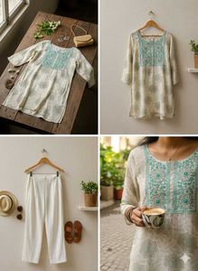 Floral Embroidered Kurti