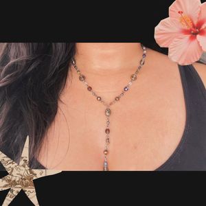 Elegant Beaded Lariat Necklace