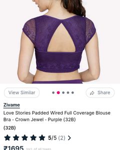 Zivame Purple Lace Crop blouse with tags