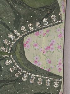 Elegant Olive Green Lehenga Choli Set