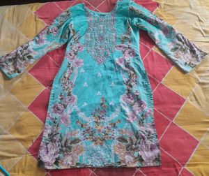 FloralPakistaniSleevesSuit With Farshi &amp; Dupatta