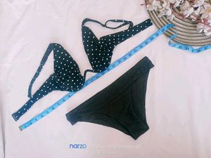 Black Polka Dot Bikini Set