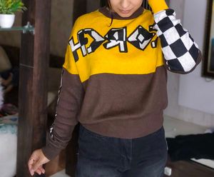 Color Block Knit Sweater