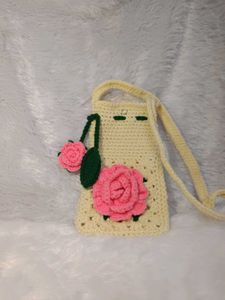 crochet mobile sling bag