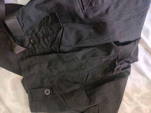 Black Cargo Pants with Belt