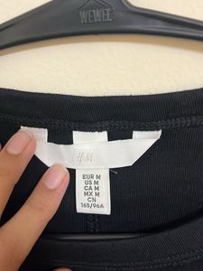 H&amp;M Classic Black Long Sleeve Top