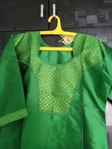 Emerald Green Embroidered Kurti