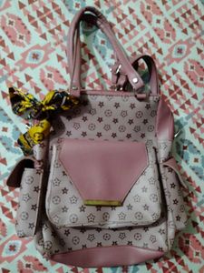 Chic Pink Monogram Shoulder Bag