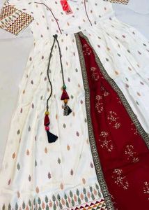 Elegant White Ethnic Gown