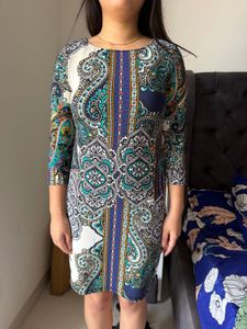 Stylish Paisley Print Sheath Dress