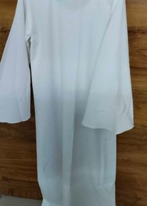 Elegant White Abaya Gown