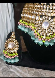 Sea Green Heavy Kundan Set