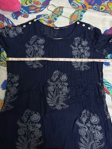 Blue Printed Kurta