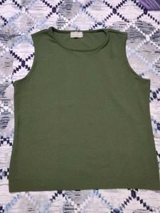 Olive Green Sleeveless Top