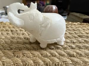 Carved Stone Elephant Figurine