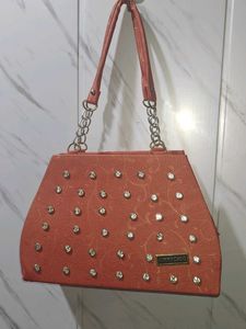 Embellished Red Bag