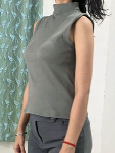 Sleek High-Neck Sleeveless Top
