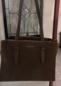 Charles & Keith Brown Tote Bag