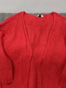 Red Knit Cardigan...