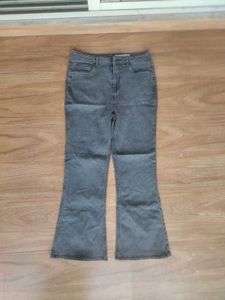 Grey Flared Jeans