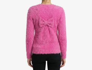 Fluffy Pink Knit Cardigan