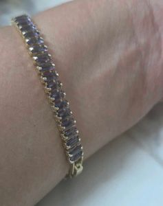 Purple Baguette Tennis Bracelet- New with tag