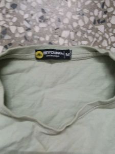 BeYoung mens Light Green T-Shirt
