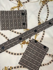Gold Chain Print Button-Up Shirt
