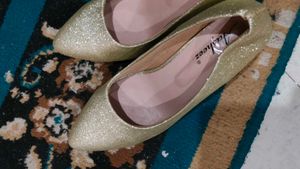 Sparkly Gold Ballet Flats