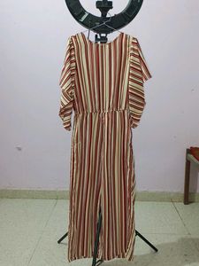 Striped Wide-Leg Jumpsuit