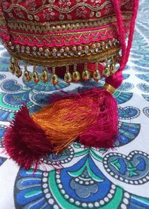 Customized magenta pink Potli bag