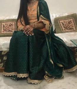 Elegant Green - Peach Lehnga