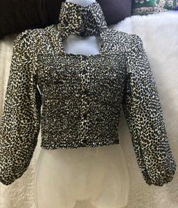 Leopard Print Crop Top