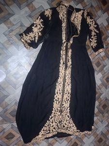 Elegant Black Embroidered Gown