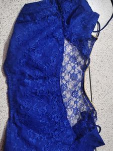 Royal Blue Lace padded Blouse