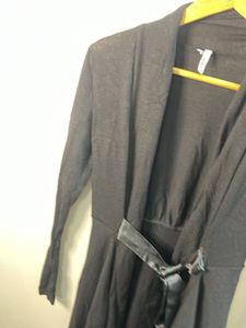 Black Cardigan with Belt