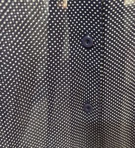 Chic Navy Polka Dot Blouse