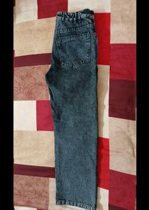 Vintage Wash Straight-Leg Jeans | Blue-Grey Denim