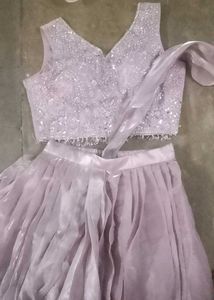 Embellished Lavender Blouse