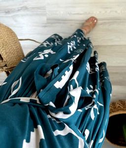 Stylish Blue Printed Midi Dress