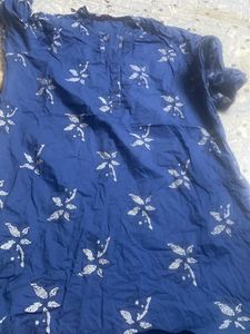 Blue Floral Kurti