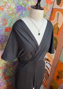 mermaid black maxi dress