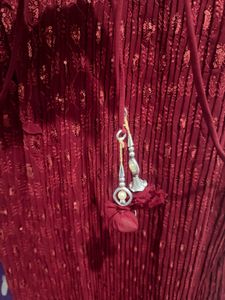 Elegant Maroon Kurta Set with Sequins