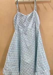 Cute Light Blue Patterned Sundress