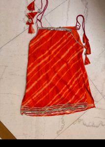 Bright Orange Sharara Set