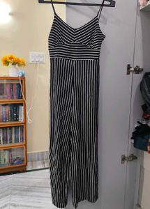 Striped Jumpsuit with Wide Legs